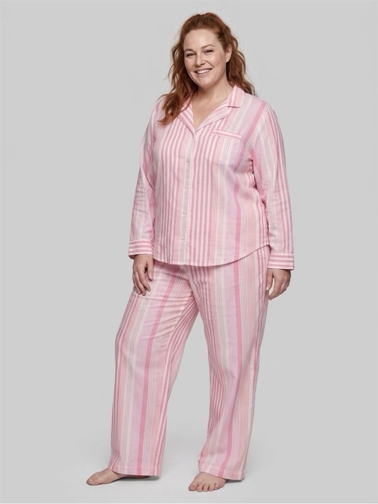 Victoria's Secret Other - Victoria's Secret Pink Striped Long-Sleeve Pajama Set